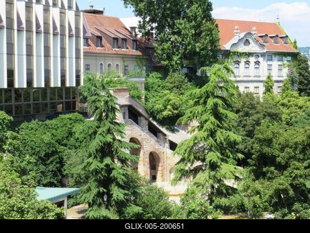 Castle Hill - Romatic corner - Budapest - Hungary-stock-foto