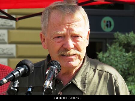 Miklós Patrubány - Wörld Alliance of Hungarians - Budapest demonstration for Peace-stock-foto