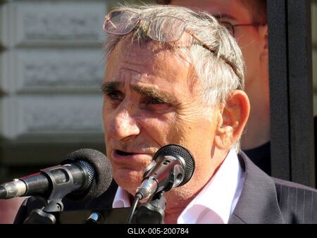 István Balogh president - For a State of Law Association - Budapest Peace demonstration-stock-foto