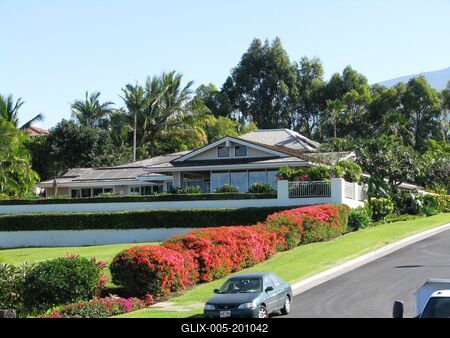 Luxury villa on the island of Maui - Hawaii - USA-stock-foto