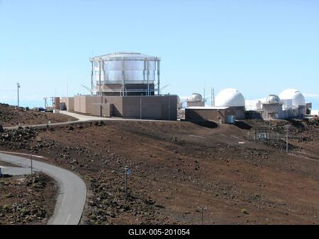 Observatory - Haleakala volcano - Maui - Hawaii Islands-stock-foto