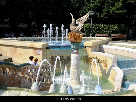 Millennium Fountain - Debrecen - Hungary-stock-foto