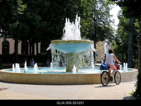 Fountain - Debrecen - Hungary-stock-foto
