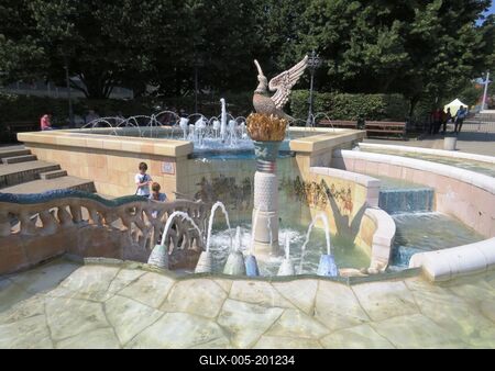 Millennium Fountain - Debrecen - Hungary-stock-foto