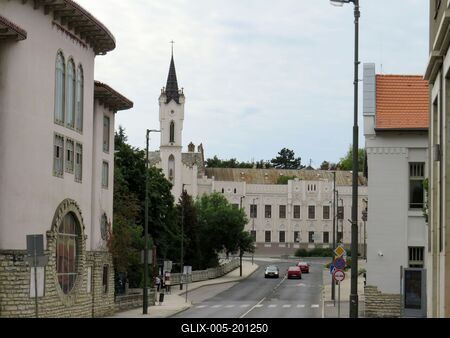 The Regina Mundi, Queen of the World church and monastery - Vezsprém - Hungary-stock-foto