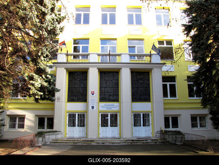 Hungarian High school - Slovakia - Dunaszerdahely-stock-foto