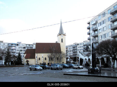 Dunaszerdahely - Slovakia - Central residential area-stock-foto