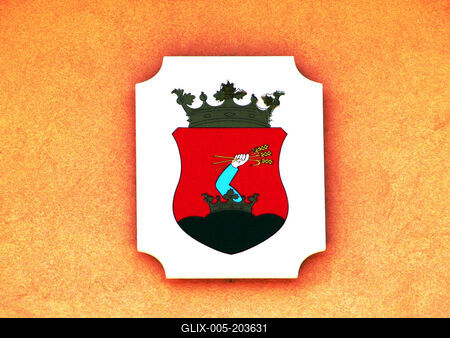 Coat of arms of the city of Mezőkövesd - Hungary-stock-foto