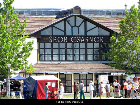 The sports hall in Mezőkövesd - Hungary-stock-foto