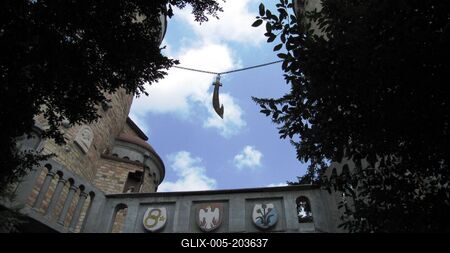 Sword of Damocles - Bory Castle - Székesfehérvár - Hungary-stock-foto