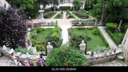 Bory castle park with visitors - Székesfehérvár - Hungary-stock-foto