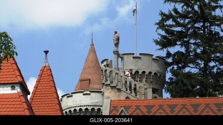Bory Castle Towers - Székesfehérvár - Hungary-stock-foto