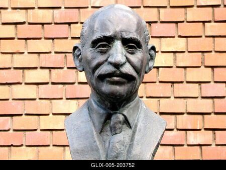 Kaán Káron bust - Conservationist - Forestry writer - Hungary-stock-foto