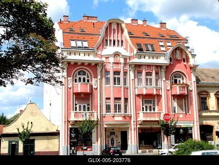 Nagykanizsa - Bogenrieder palace - Hungary - Art Nouveau-stock-foto