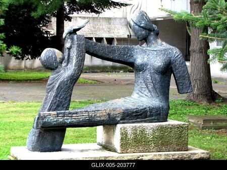 The public sculpture "Pure Joy" in Nagykanizsa - Hungary-stock-foto