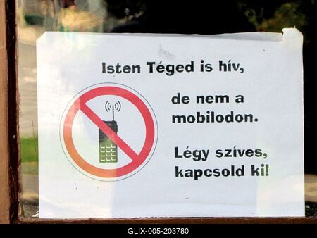 Priestly call - Mobile - God - Nagykanizsa - Hugary-stock-foto