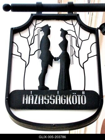 Marriage hall emblem in Nagykanizsa - Hungary-stock-foto
