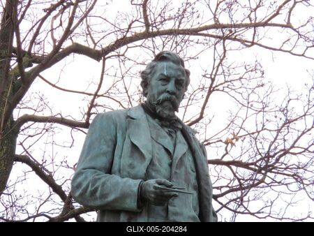 Statue of archtect Ybl Miklós - Budapest-stock-foto