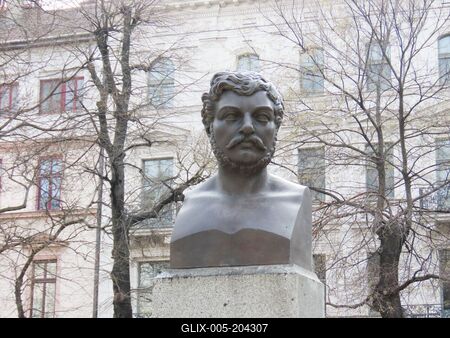 Bust of Hungarian poet Berzsenyi Dániel - Budapest-stock-foto