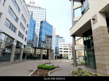 Budapest - Office buildings - Markusovszy square-stock-foto