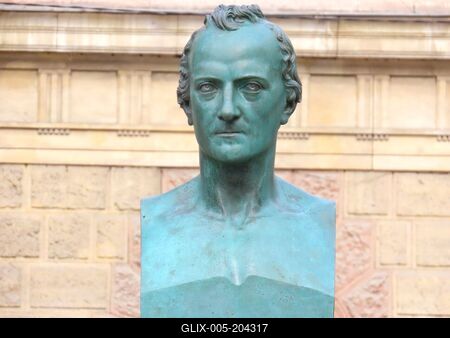 Bust of Kazinczy Ferenc - Hungarian writer - Leader of language reform-stock-foto