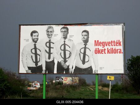 Hungarian political propaganda poster - Opposition-stock-foto