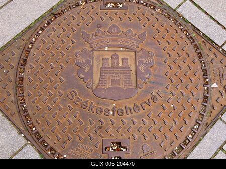 Coat of arms of Székesfehérvár - Hungary-stock-foto