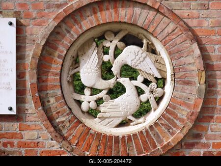 Decorative element from 12th C. - Székesfehérvár - Hungary-stock-foto