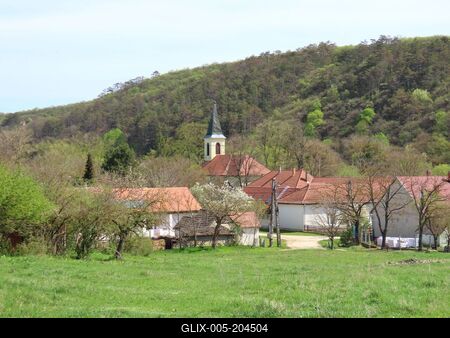 Gánt in the Vértes Mountains - Hungary-stock-foto