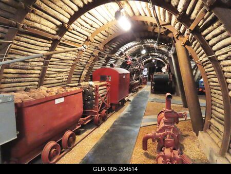 The interior of the former bauxite mine - Gánt - Hungary-stock-foto