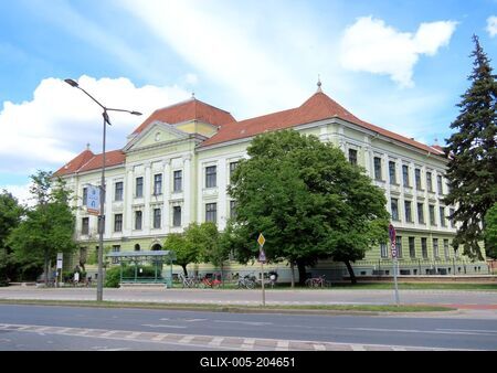 Békéscsaba - Hungary - The evangelical high school-stock-foto