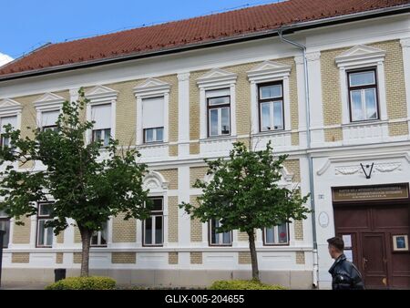 The Béla Bartók music school - Békéscsaba - Hungary-stock-foto