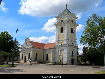 The evangelical small church - Békéscsaba - Hungary-stock-foto