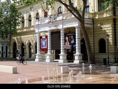 The Jókai Theater in Békéscsaba - Hungary-stock-foto
