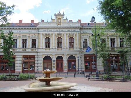 Békéscsaba - The Municipal Pension Palace - Hungary-stock-foto