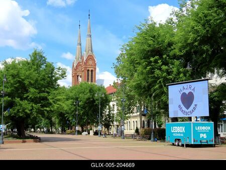 Szent István square - Békéscsaba - Hungary-stock-foto