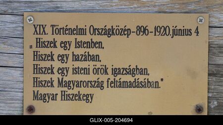 Great Hungary national memorial site inscription - Szarvas-stock-foto