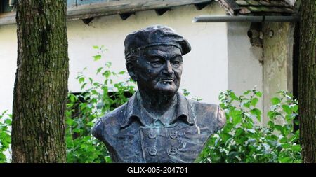 The bust of painter Ruzicskay György - Stzarvas - Hungary-stock-foto