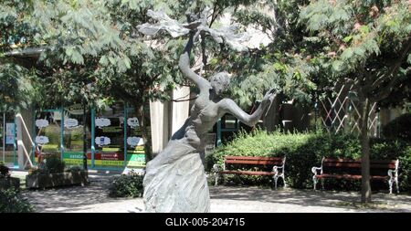 Statue Kőrös füzei - Szarvas - Hungary-stock-foto