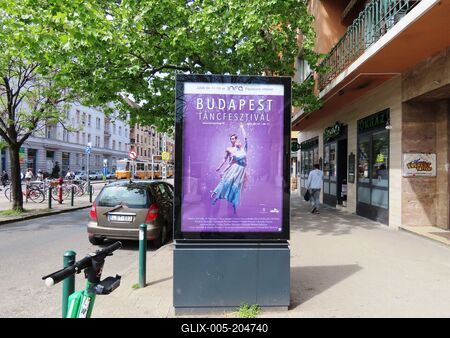 Dance festival - Poster - Budapest-stock-foto