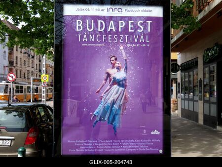Dance festival - Budapest - Poster-stock-foto