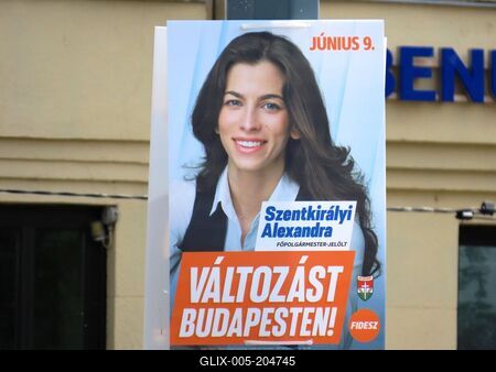 Szentkirályi Alexandra - Candidate for Major in Budapest - Elections of 9 June 2024-stock-foto