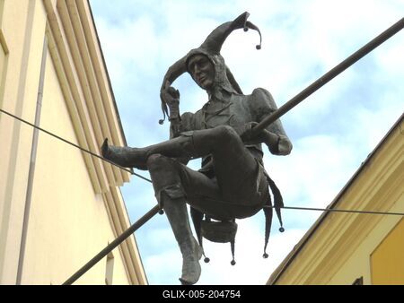 King Mathias' fool statue - Mujko - Székesfehérvár - Hungary-stock-foto