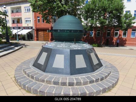 The world clock (sun clock) - Gyula - Hungary-stock-foto