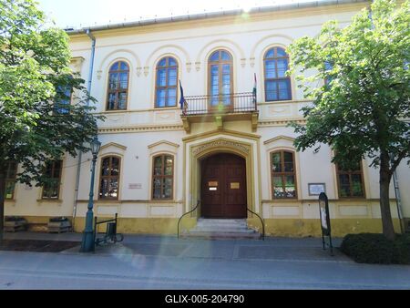 City Library - Gyula - Hungary-stock-foto