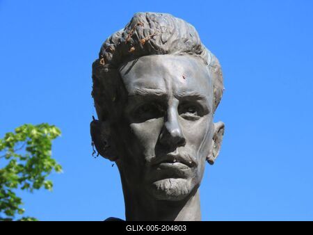 Statue of Petőfi Sándor - Hungarian poet - Gyula-stock-foto