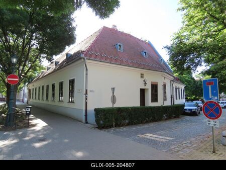 Landscape Water House - Gyula - Hungary-stock-foto