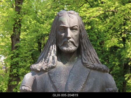 Bust of Albrecht Dürer - Gyula - Hungary-stock-foto