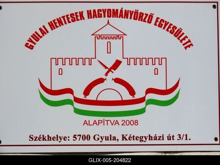 Emblem - Association of Gyula Butchers - Hungary-stock-foto
