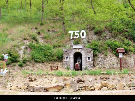 Gold mining memorial site - Telkibánya - Hungary-stock-foto